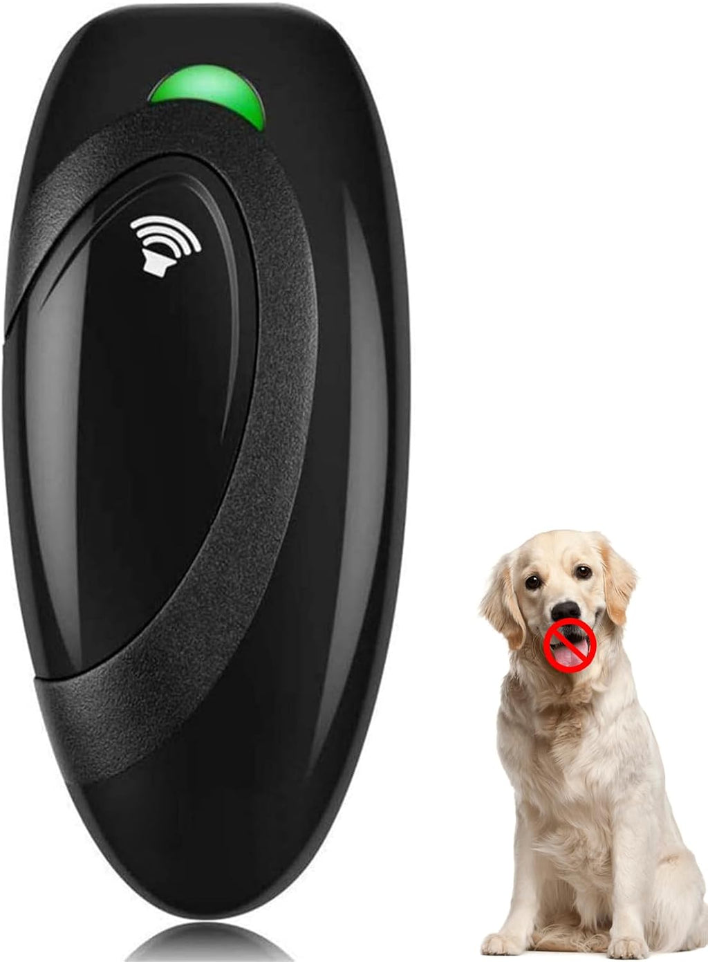 Rechargeable Ultrasonic Dog Bark Control Device – 2-in-1 Anti Barking & Dog Training Device with 3 Modes, USB Rechargeable, 16.4 ft Range, Black