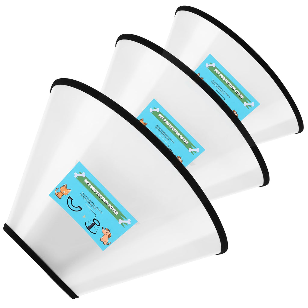 Soft Dog Recovery Cone Collar, Adjustable Elizabethan E Collar for Dogs & Cats, Post-Surgery Wound Protection, White & Black