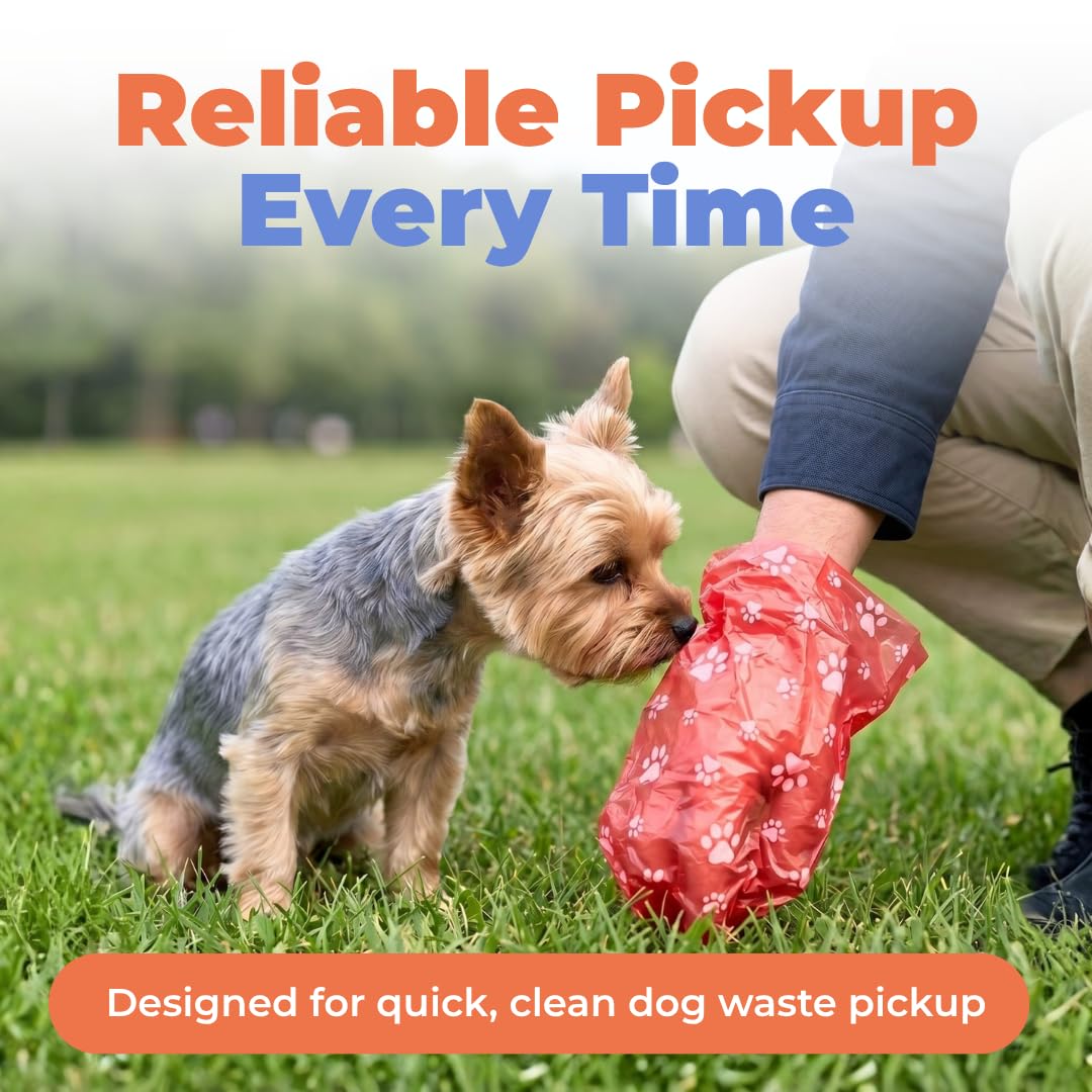 Leak-Proof Dog Poop Bags, Thick Tear-Resistant Pet Waste Bags for Puppy Walking, Travel & Outdoor Cleanup, 150 Bags, Assorted Colors