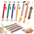 Natural Cat Chew Toys with Silvervine & Catnip, 20 Pack Indoor Cat Dental Chew Toys for Teeth Cleaning & Interactive Play