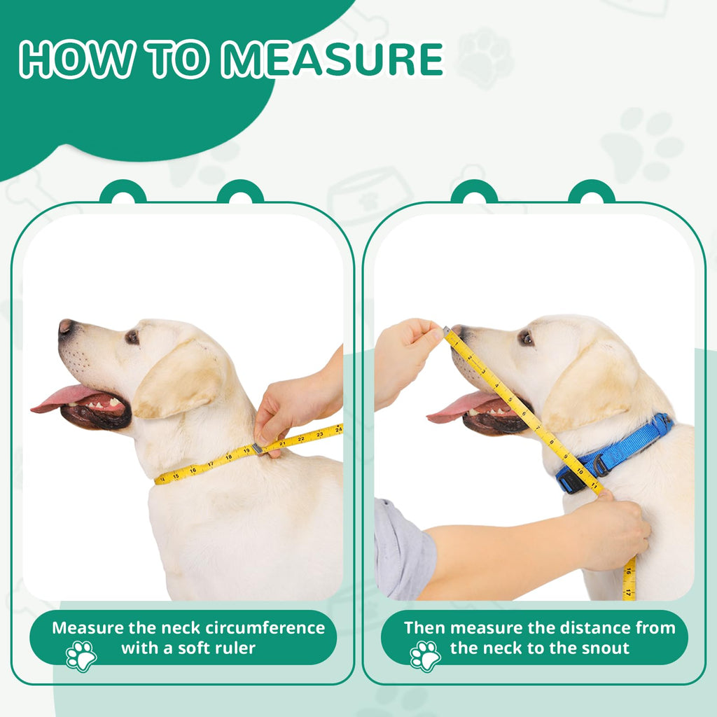 Soft Dog Recovery Cone Collar, Adjustable Elizabethan E Collar for Dogs & Cats, Post-Surgery Wound Protection, White & Black