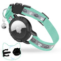 Reflective AirTag Cat Collar with Integrated AirTag Holder, Adjustable Nylon Safety Collar with Bell for Cats, Kittens & Puppies, Green S