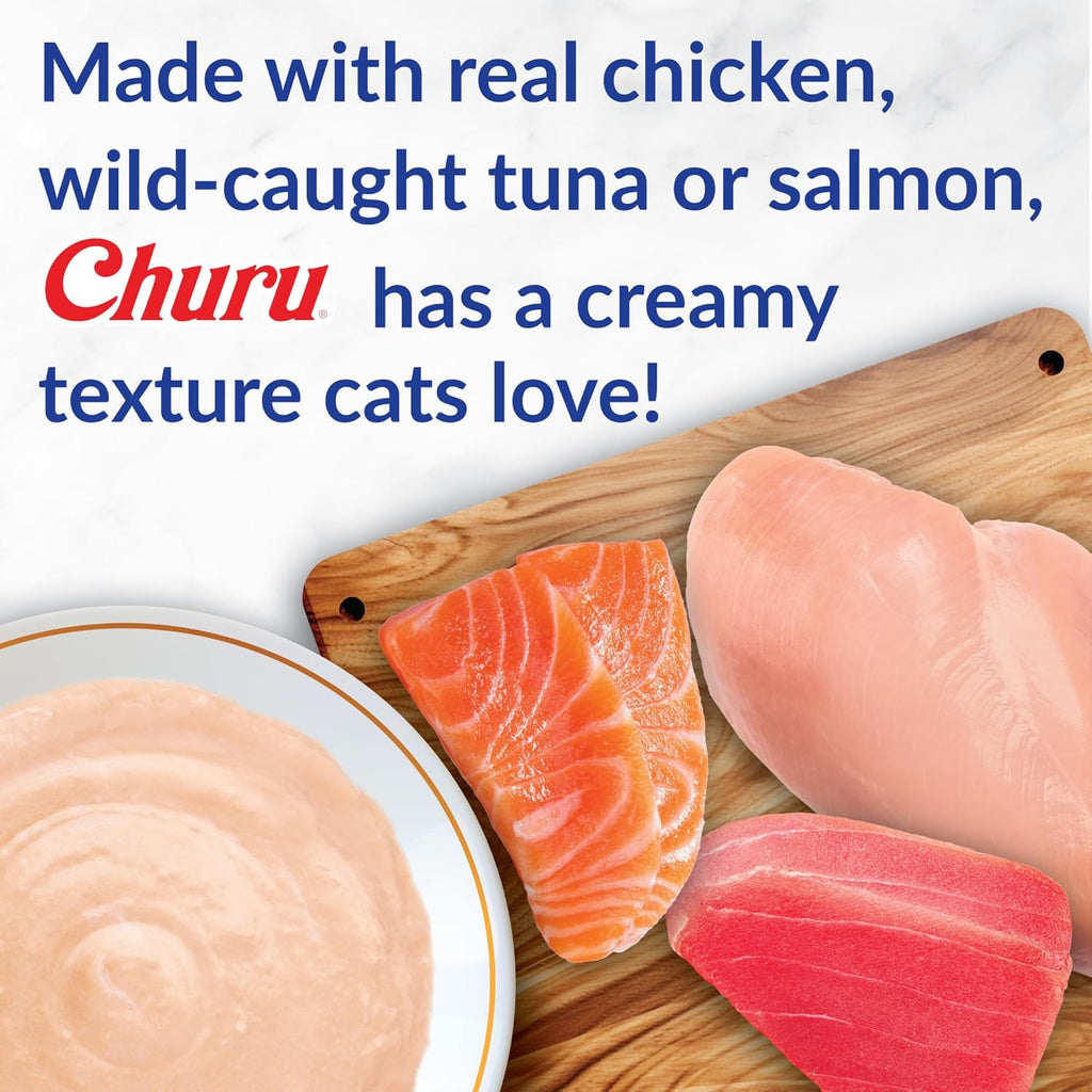 INABA Churu Lickable Creamy Purée Cat Treats Chicken Variety 20 Tubes