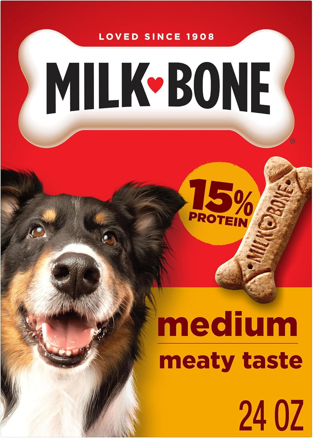 Crunchy Beef Flavor Dog Treats for Medium Dogs – 10 lb Box with Vitamins & Minerals, Original Recipe