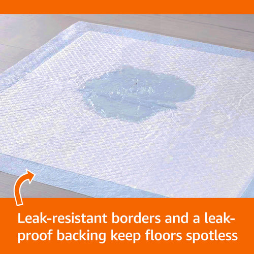 Leak-Proof Dog & Puppy Potty Training Pee Pads, 5-Layer Quick-Dry Super Absorbent Pads, 22 x 22 Inch, 50 Count