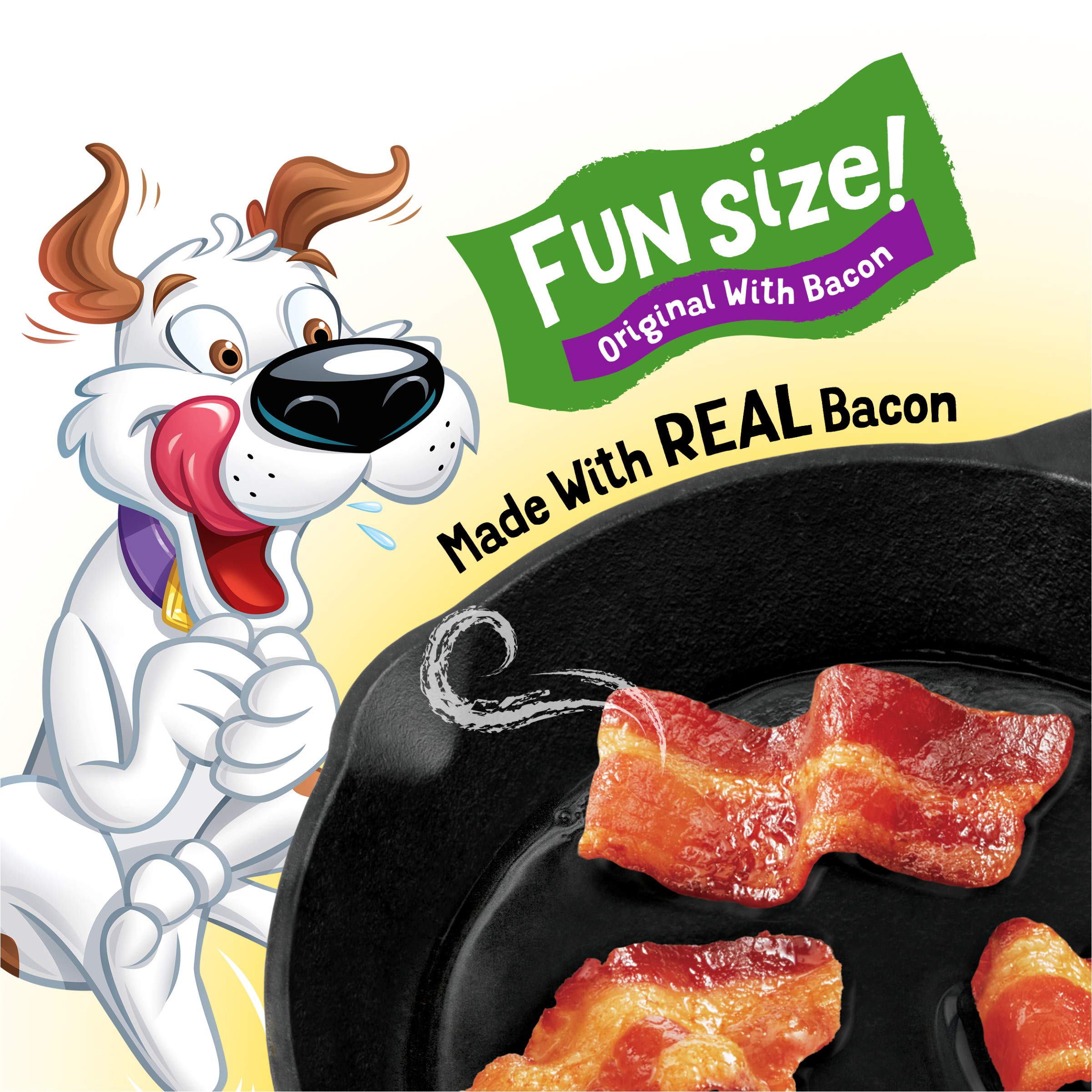 Bacon Flavor Dog Treats with Real Meat – Fun Size Soft Chewy Dog Snacks, 25 oz Resealable Pouch
