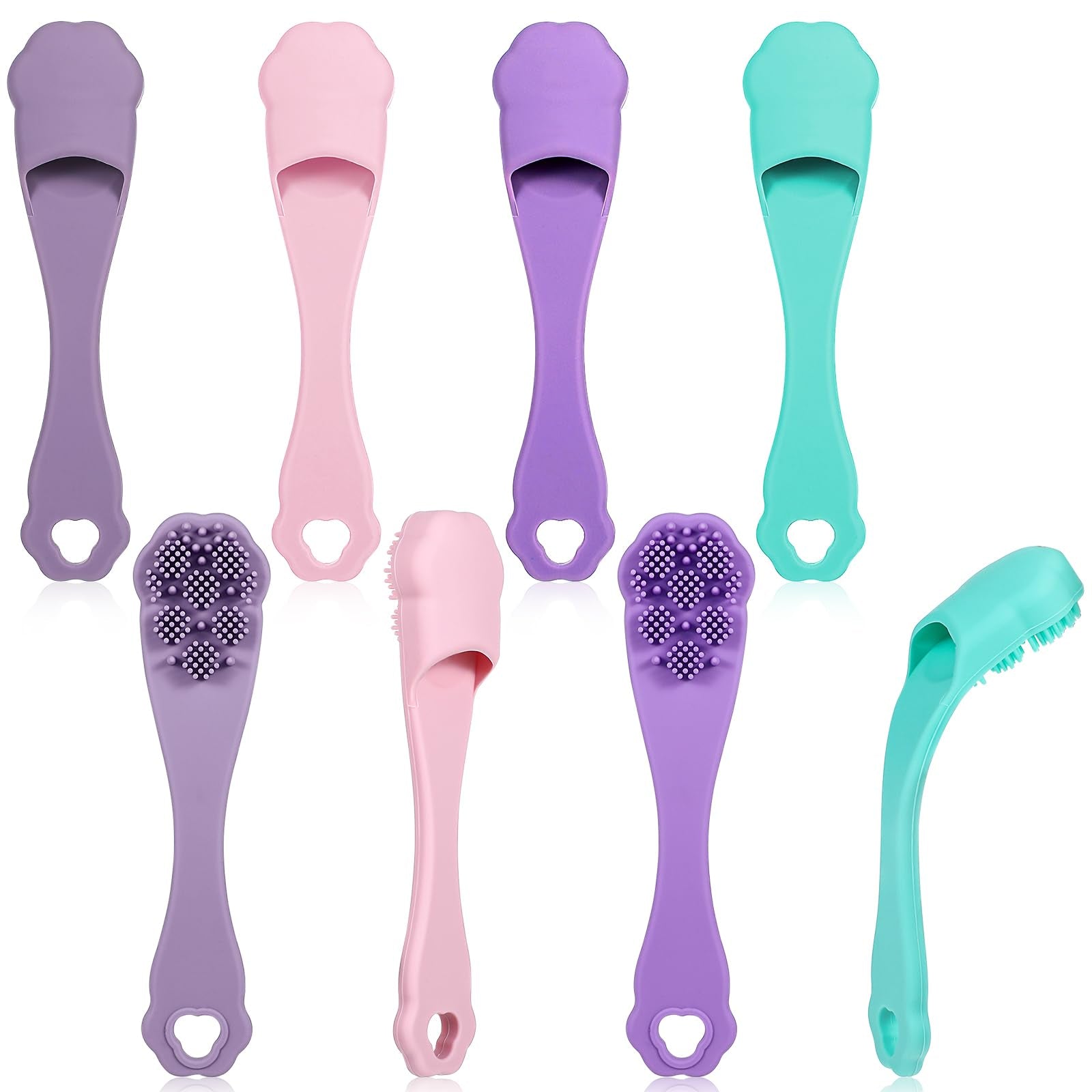 8 Pack Silicone Finger Toothbrush for Dogs & Cats, Food Grade Pet Teeth Cleaning Brush for Small & Medium Pets