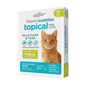 Flea & Tick Topical Treatment for Cats 6 lbs and Over, Quick-Drying Formula, Repels Mosquitoes, Up to 4 Weeks Protection, 3 Count