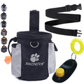 Dog Treat Training Pouch with Adjustable Waist Belt, Belt Clip & Dual Storage Pockets, 3 Cup Capacity for Walking and Pet Training