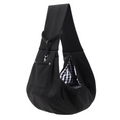 Reversible Dog Carrier Sling for Small Dogs & Cats – Hands-Free Pet Carrier with Safety Harness, Storage Pocket, Machine Washable, Black