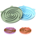 Silicone Slow Feeder Cat Bowl – Non-Slip Feeding Bowl for Dry & Wet Cat Food, Dishwasher Safe, Green & Blue