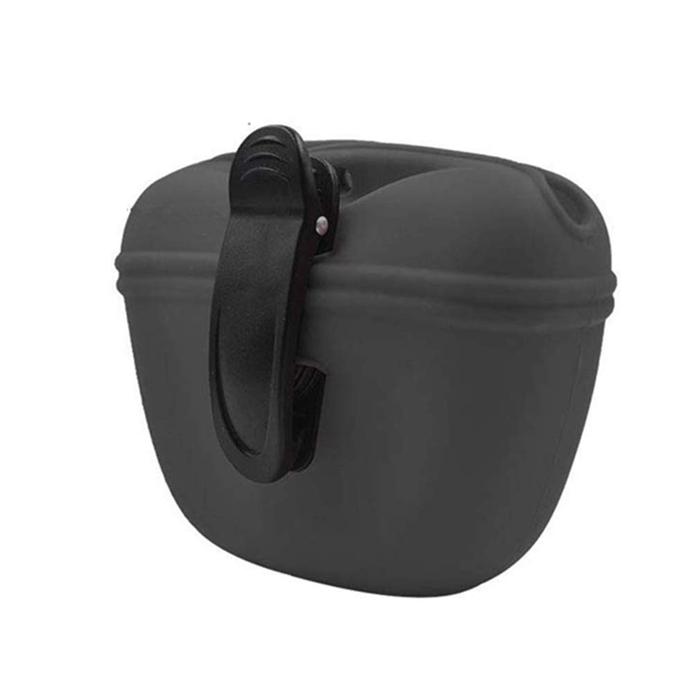 Silicone Dog Treat Pouch with Magnetic Closure and Waist Clip, Portable Training Treat Bag, Food Grade Silicone for Walking & Pet Training