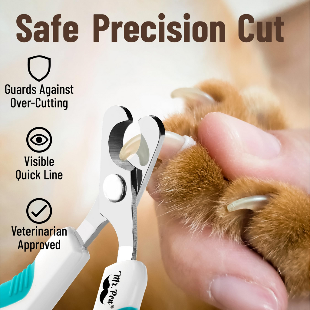 Stainless Steel Cat Nail Clipper with Non-Slip Handle, Sharp Pet Nail Trimmer for Small, Medium, and Adult Cats