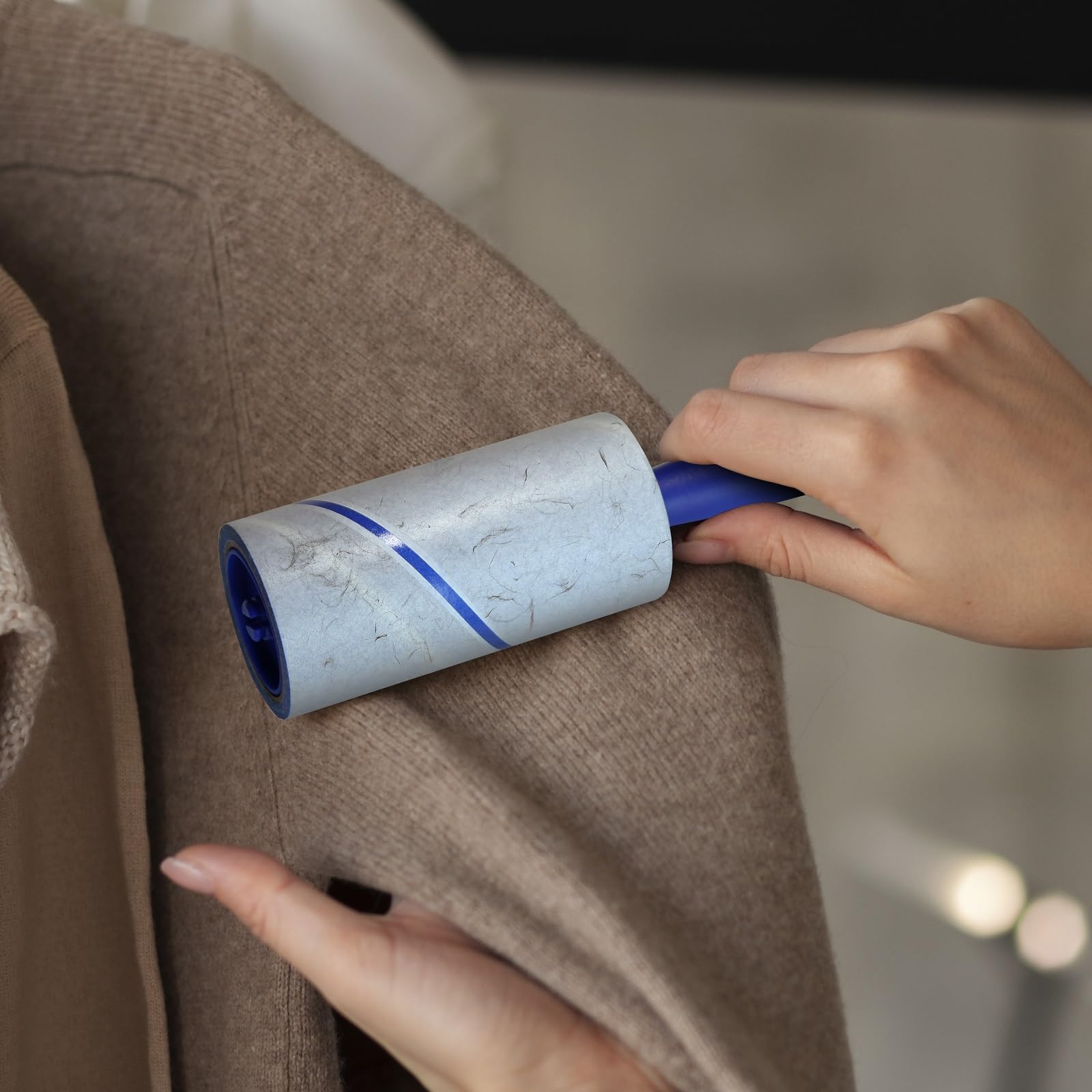 1200 Sheet Lint Roller Value Set with 6 Handles and 6 Refills, Sticky Pet Hair Remover for Clothes, Furniture, Carpet, Bedding & Car