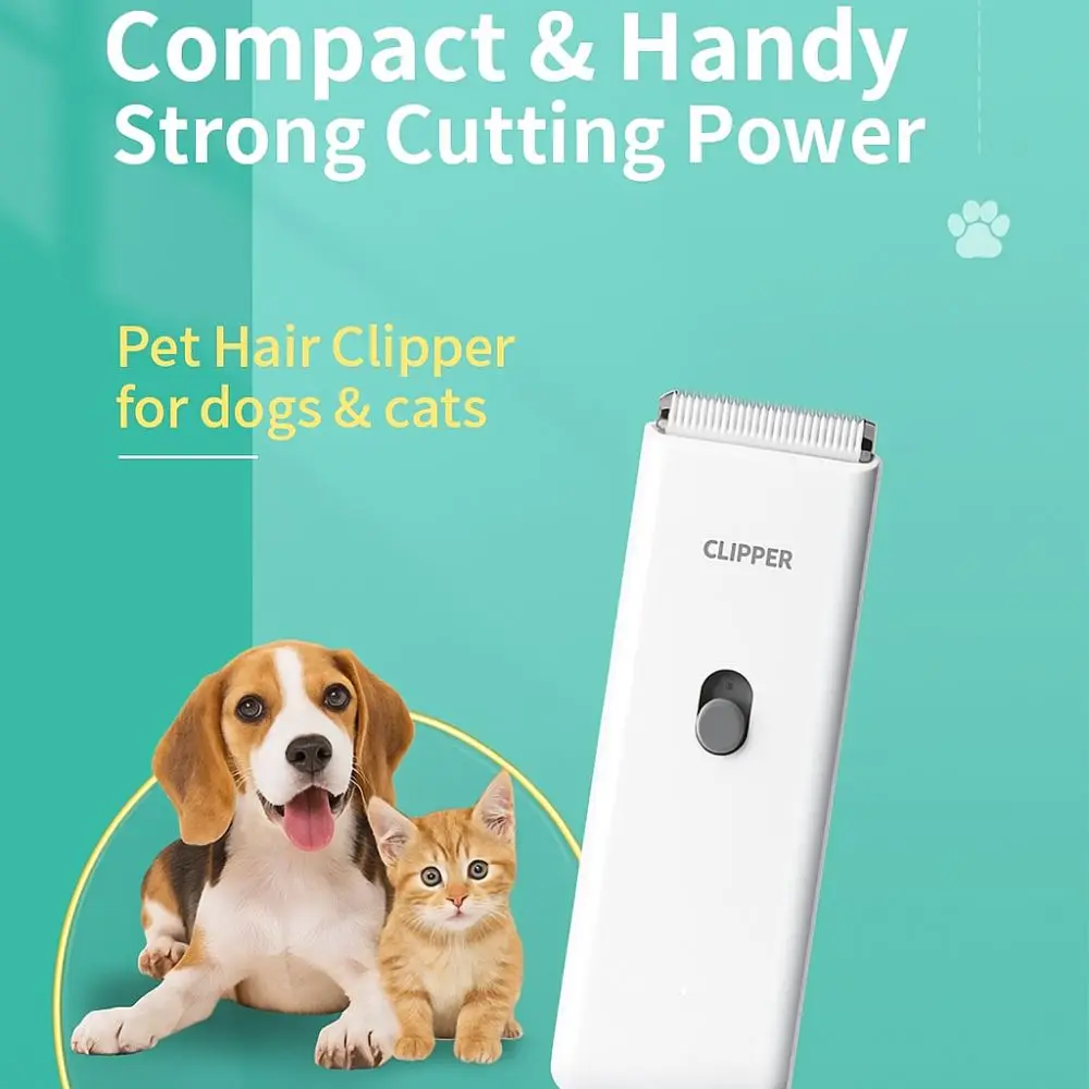 Professional Wireless Pet Hair Clipper, USB Rechargeable Waterproof Grooming Trimmer for Dogs & Cats