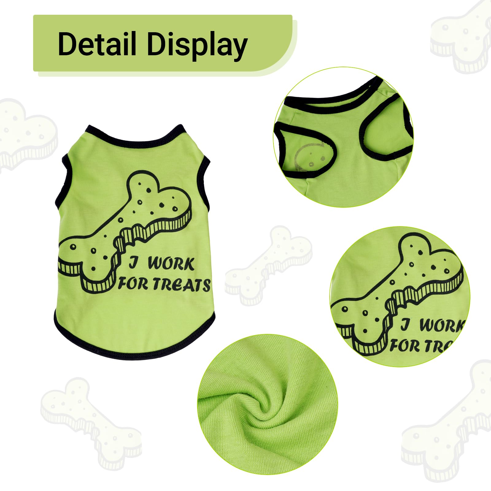 8-Pack Funny Dog Shirts for Small & Medium Dogs – Breathable Sleeveless Pet Vests with Printed Designs for Summer