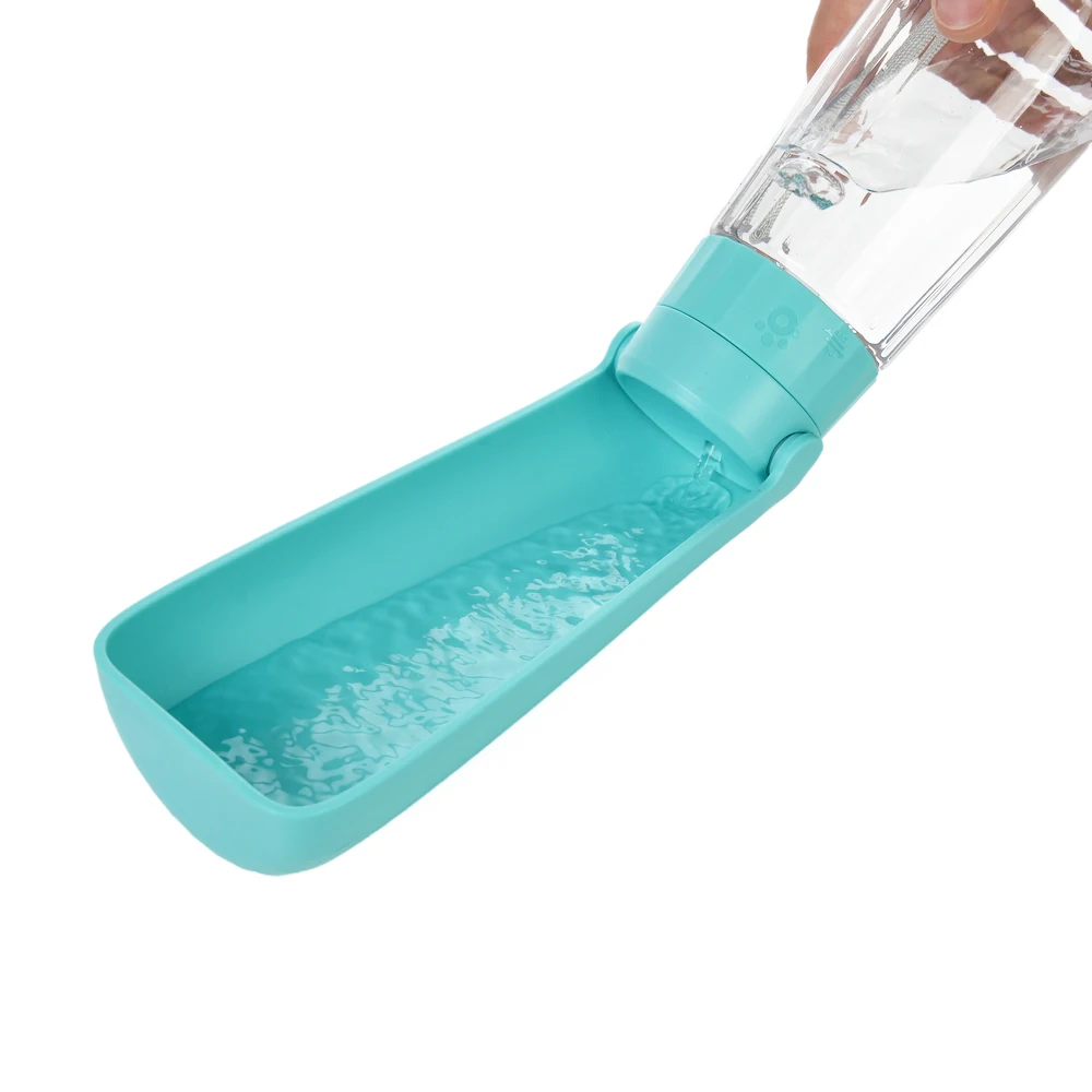 550ml Portable Dog Water Bottle with Foldable Drinking Bowl, Leak-Proof Travel Water Dispenser for Small, Medium & Large Dogs and Cats
