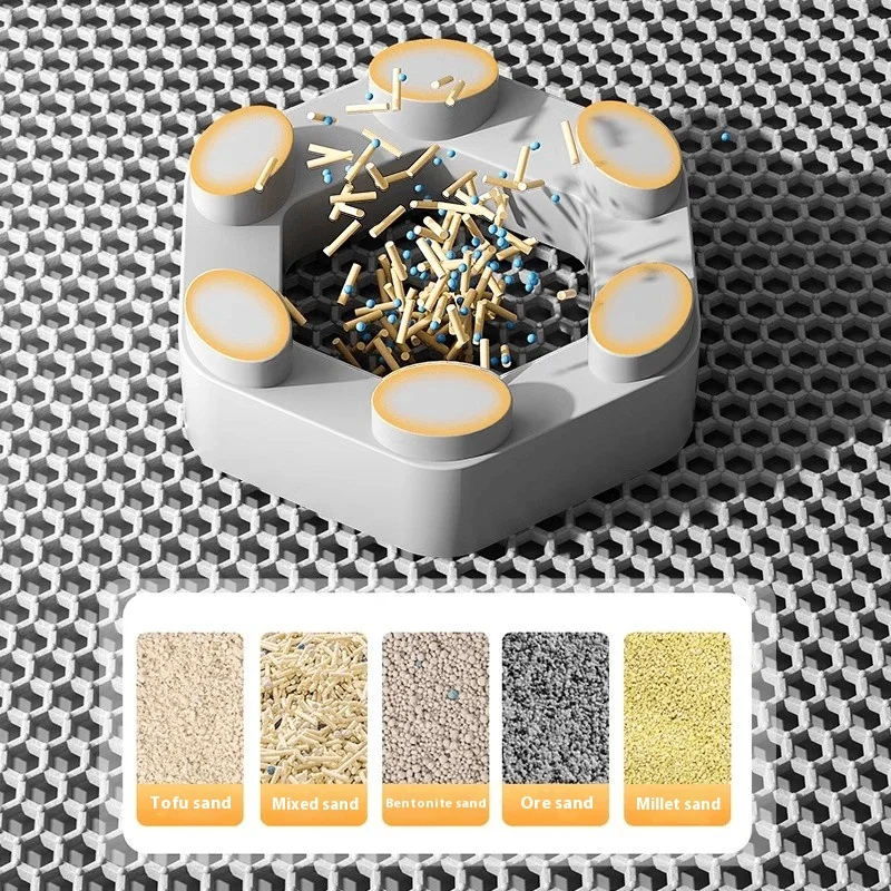 Extra Large Waterproof Cat Litter Mat, Double Layer Honeycomb EVA Litter Trapping Mat, Non-Slip Washable Floor Protector