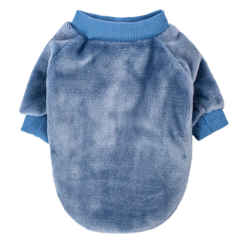 3 Pack Dog Sweaters for Small Dogs and Cats, Ultra Soft Warm Pet Jackets, Winter Puppy Apparel, Grey, Blue & Dark Blue, Small