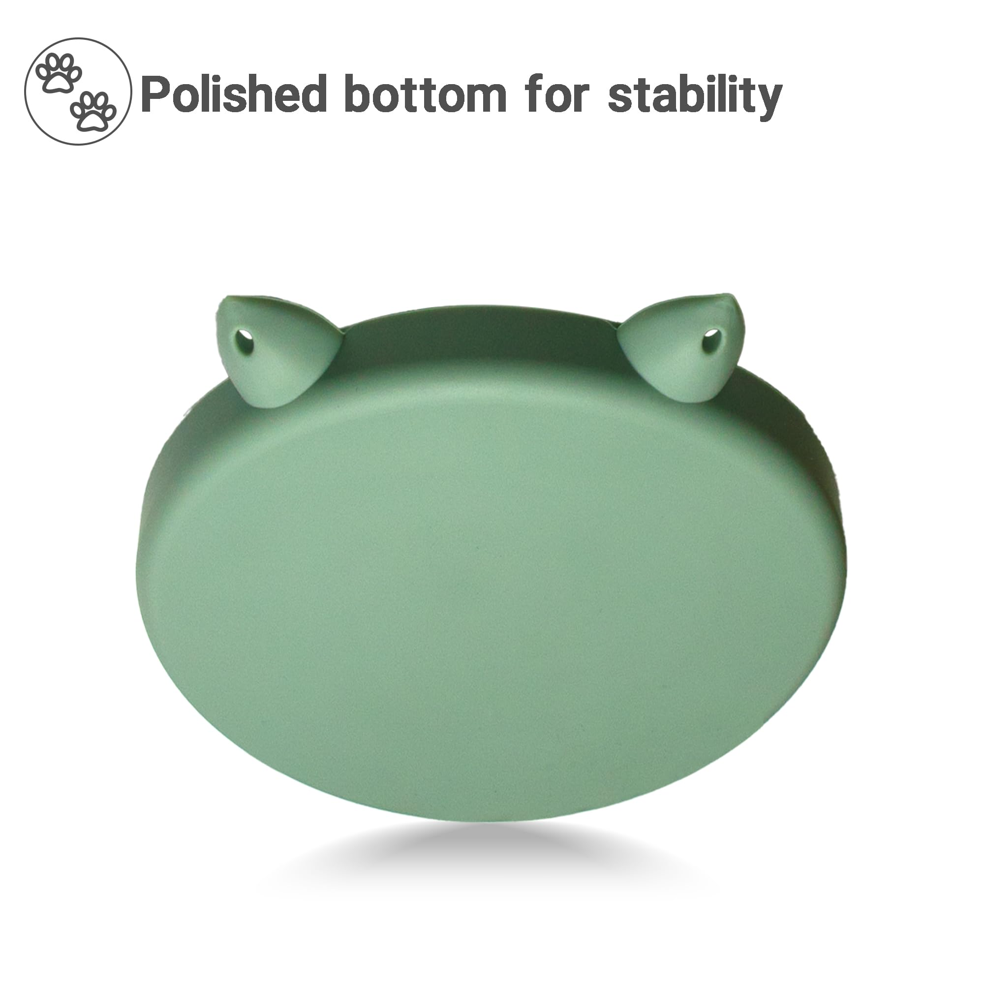Silicone Slow Feeder Cat Bowl – Non-Slip Feeding Bowl for Dry & Wet Cat Food, Dishwasher Safe, Green & Blue
