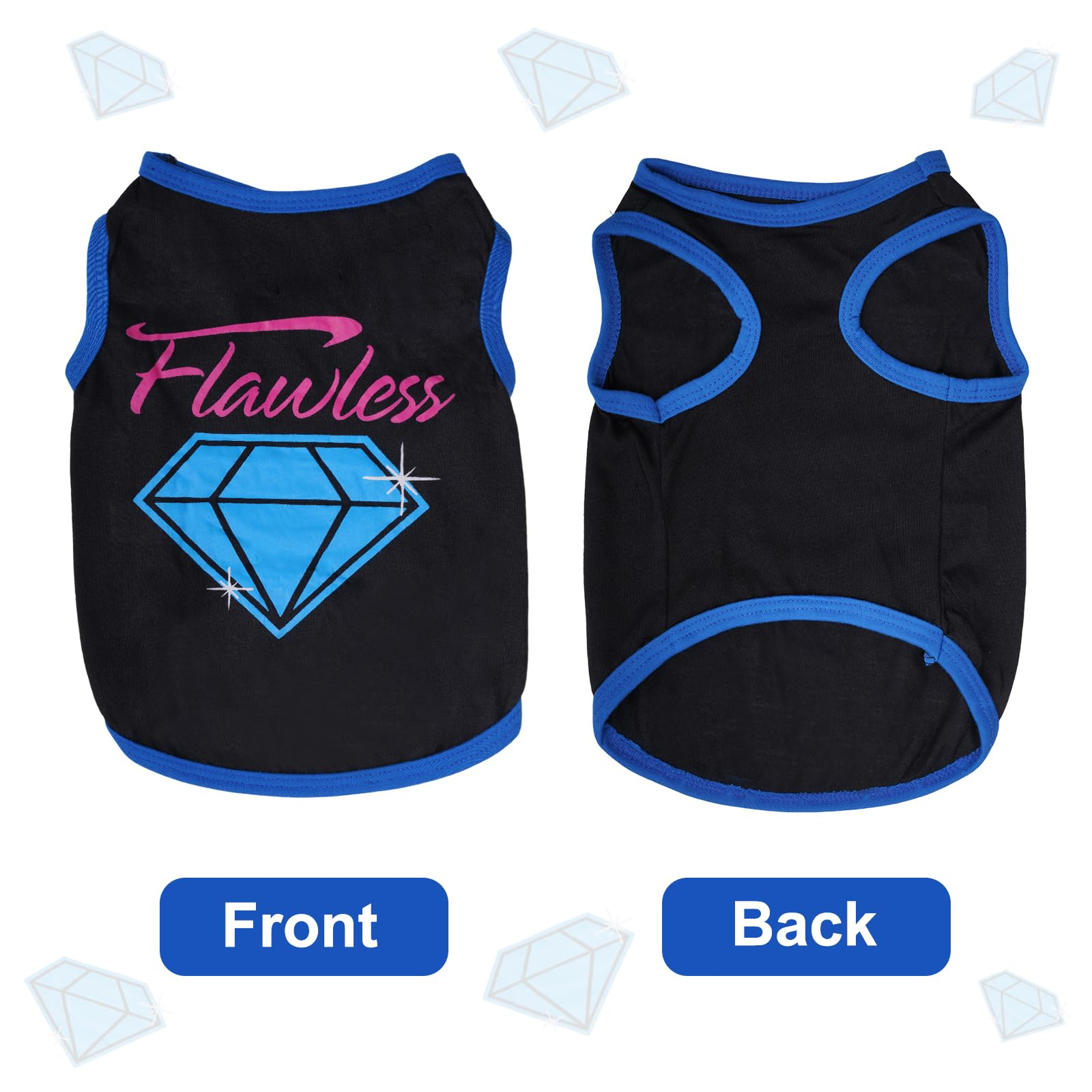 8-Pack Funny Dog Shirts for Small & Medium Dogs – Breathable Sleeveless Pet Vests with Printed Designs for Summer