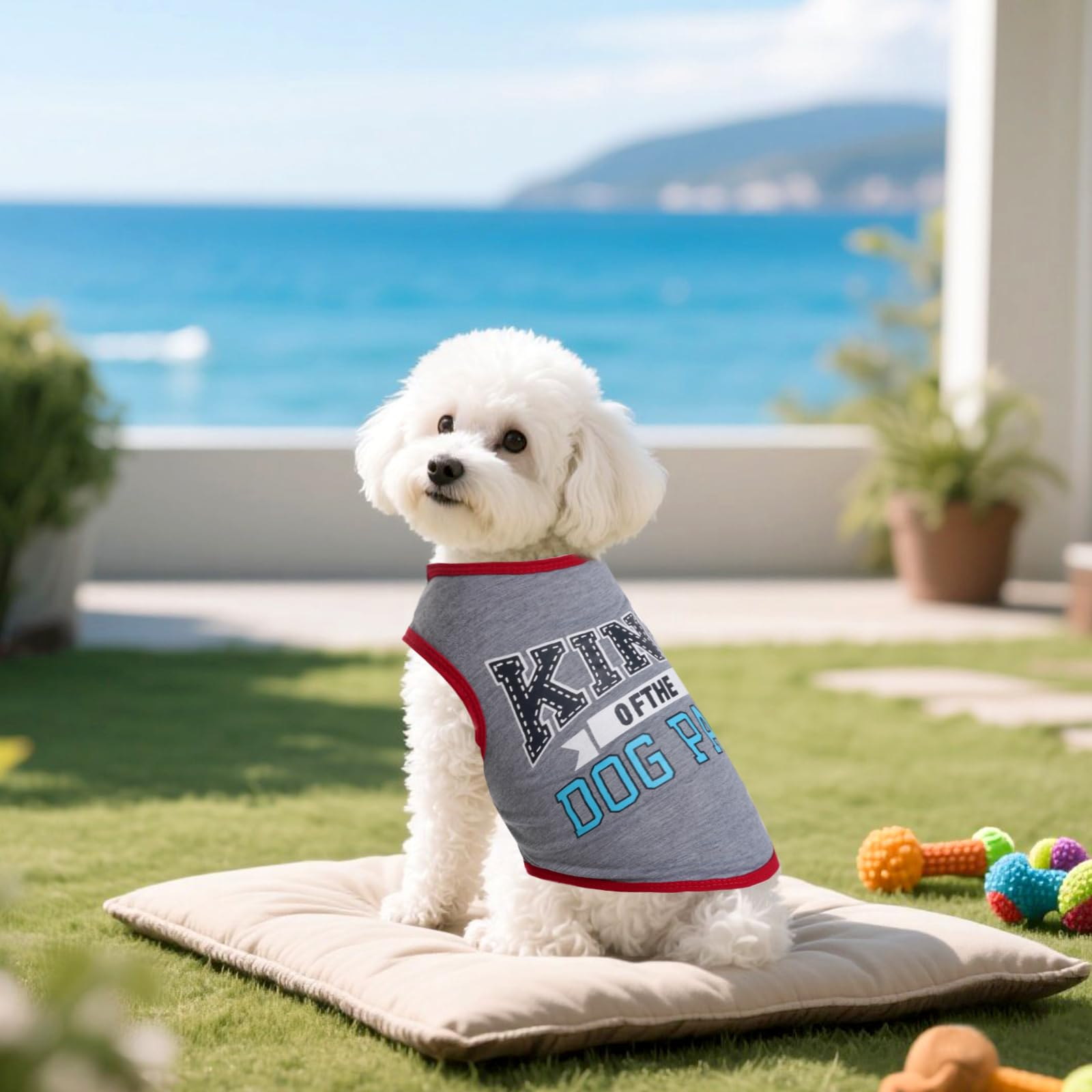 8-Pack Funny Dog Shirts for Small & Medium Dogs – Breathable Sleeveless Pet Vests with Printed Designs for Summer
