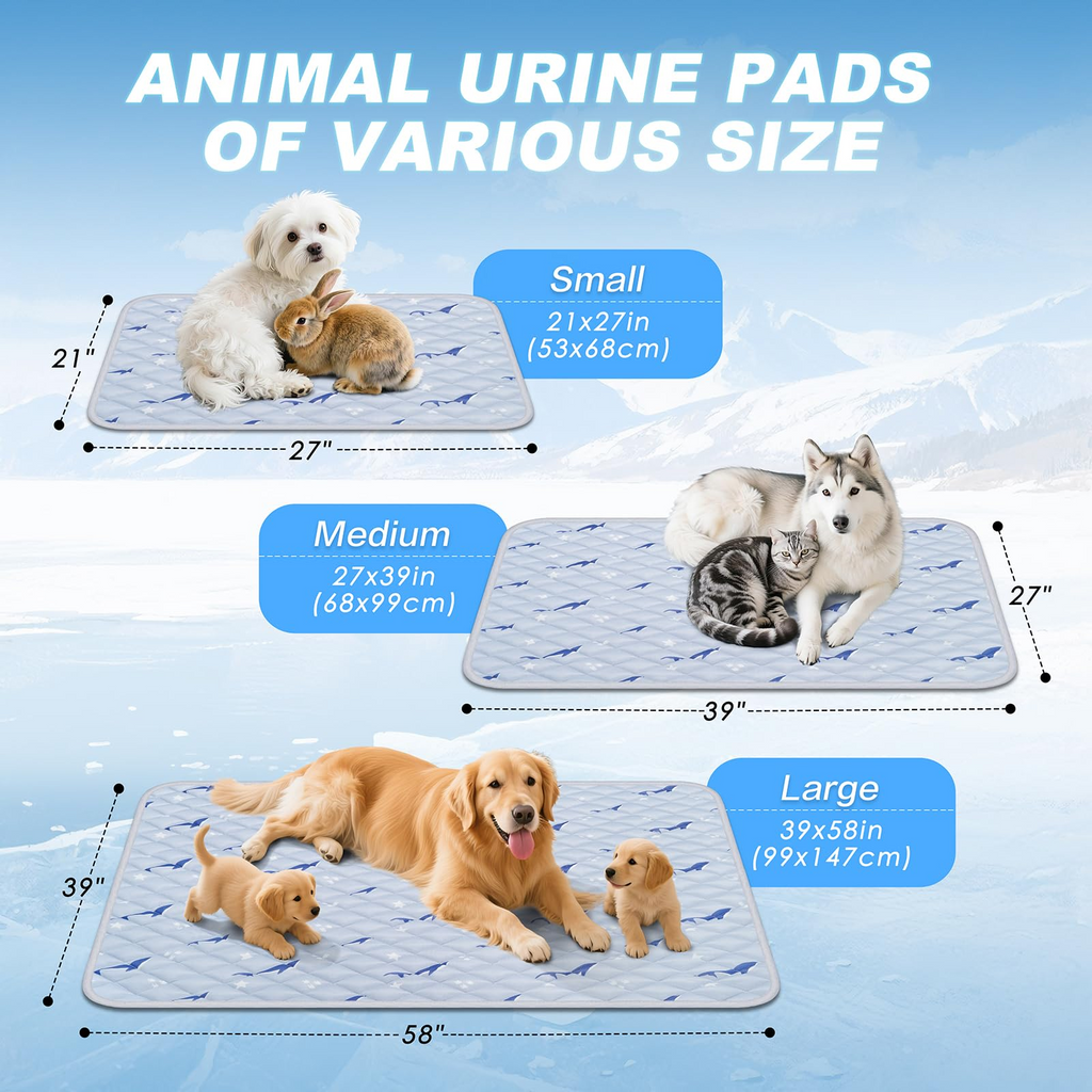Dog Cooling Mat 21" x 27" – Breathable Gel-Free Cooling Pad with Non-Slip Base, Washable Portable Pet Mat for Dogs & Cats
