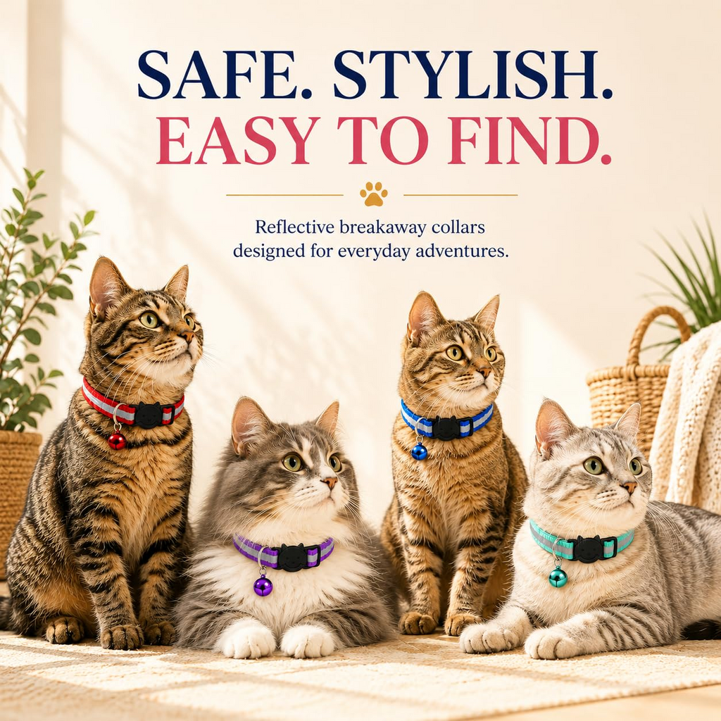 12 Pack Reflective Breakaway Cat Collars with Bells, Adjustable Lightweight Waterproof Safety Collars for Cats and Kittens