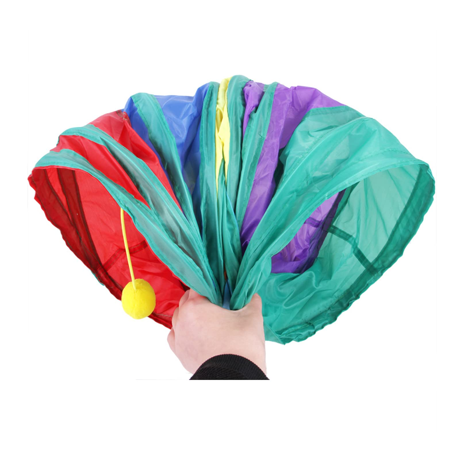 32 Piece Cat Toy Set with 3-Way Foldable Rainbow Tunnel, Feather Wand, Spring Toys, Balls, Mice & Interactive Kitten Play Accessories