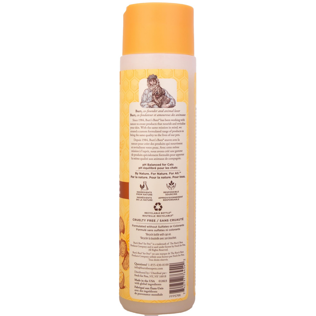 Hypoallergenic Cat Shampoo with Shea Butter and Honey, Fragrance-Free, pH Balanced Formula for Dry and Sensitive Skin, 10 fl oz